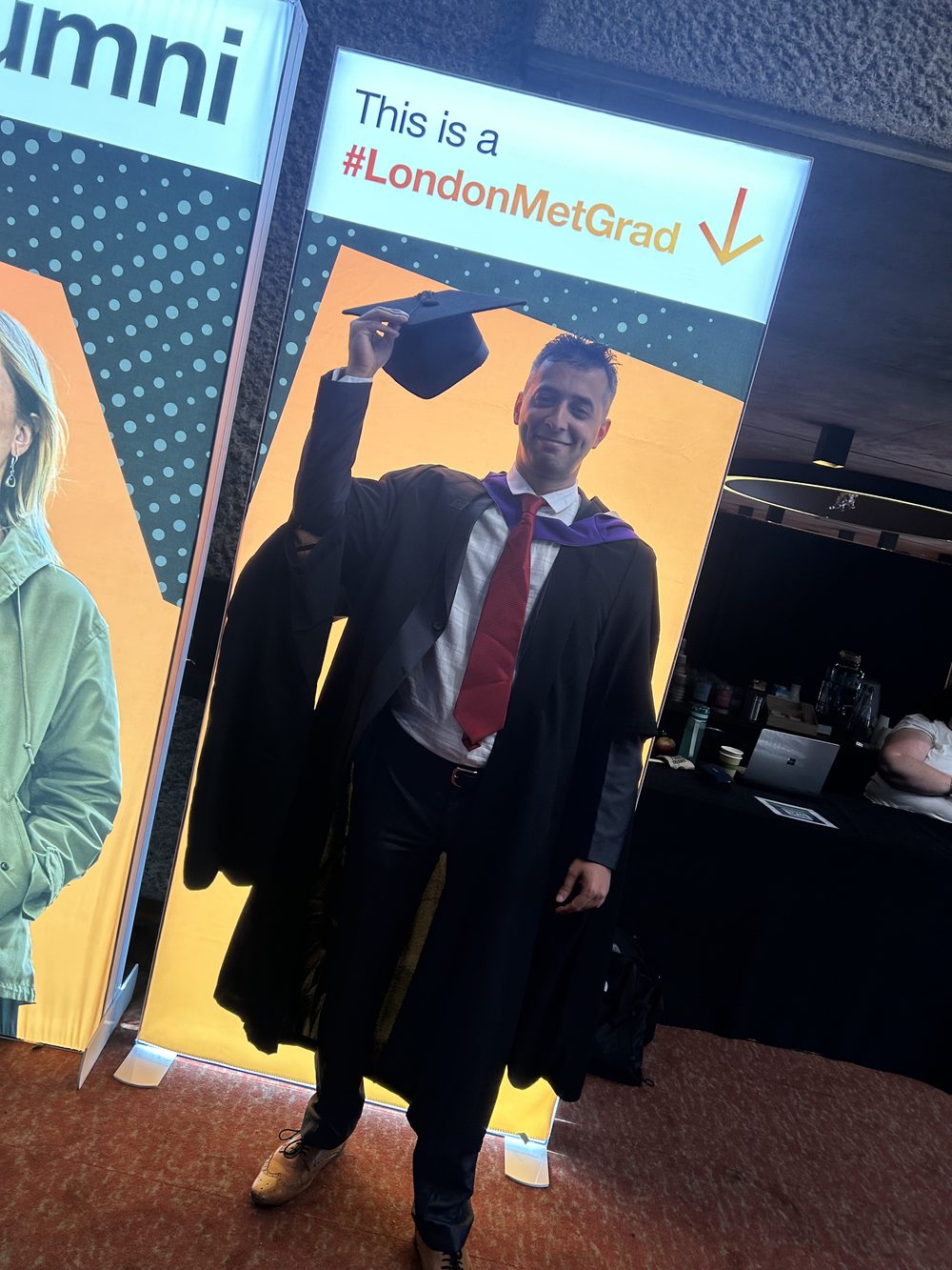 Varun Sharma at his MSc graduation, London Metropolitan University